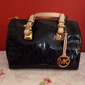 MICHAEL Michael Kors Black Grayson Satchel Bag